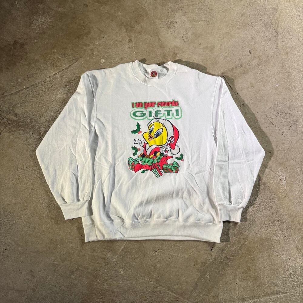 Vintage 90’s Y2K Looney tunes Tweety Bird Christmas Sweatshirt